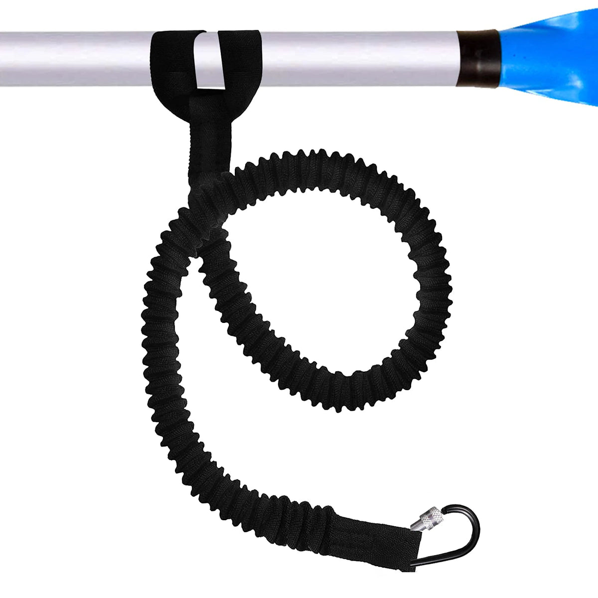 Elastic Kayak Paddle Leash Tether Kayaking Rod Lanyard Canoe Paddle Leash Coiled Lanyard Cord Fishing Rod Leash Boat Safety Rope