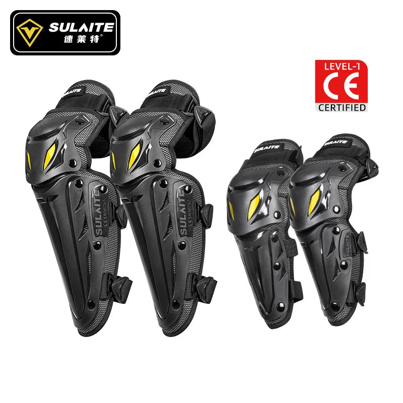 Sulaite Summer Motorcycle Knee Pads Moto Elbow Protector Motocross MTB Cycling Kneepads Moto Protection CE Approval