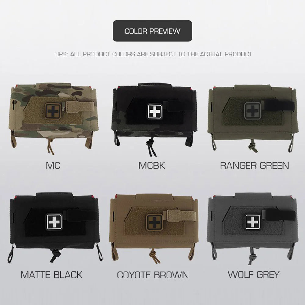 Compact Trauma Pouch V3 GEN3 Camo Style MD2 IFAK Tactical Medical First Aid Bag for Hunting Vest Plate Carrier Waist Belt Gear