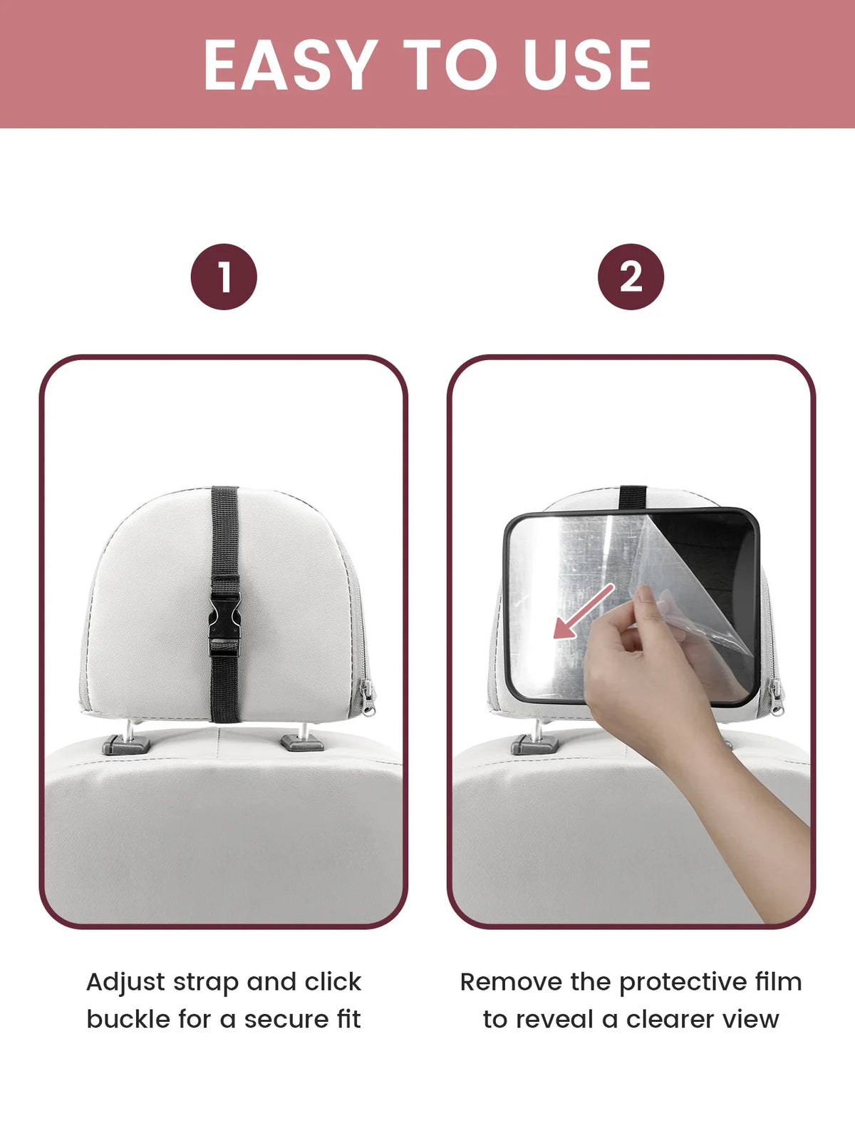Certified Shatterproof Baby Car Mirror, Crash-Tested with Panoramic HD View for Rear-Facing Infant Safety