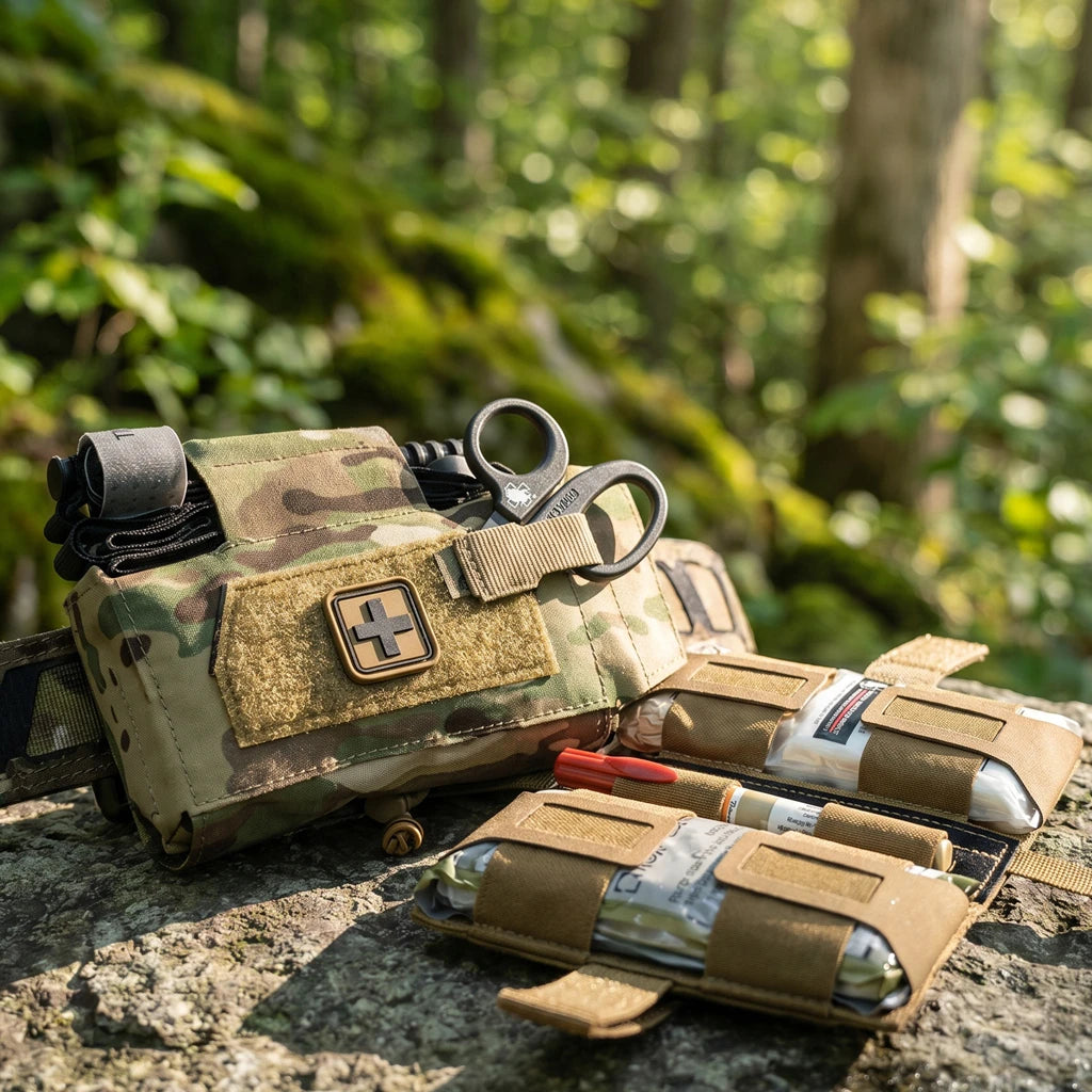 Tactical Medical First Aid Pouch Compact MOLLE IFAK Bag Quick Access Trauma Kit for Vest Airsoft Outdoor Survival Gear