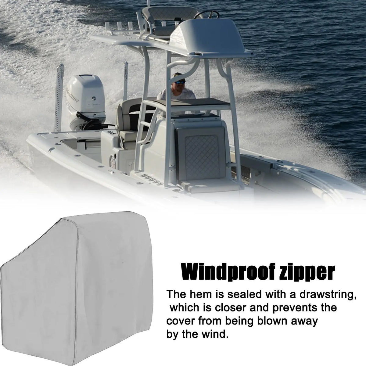 Boat Console Cover Marine Grade Waterproof Potable Canvas Console Protector Boat Accessories For Center Console Boats