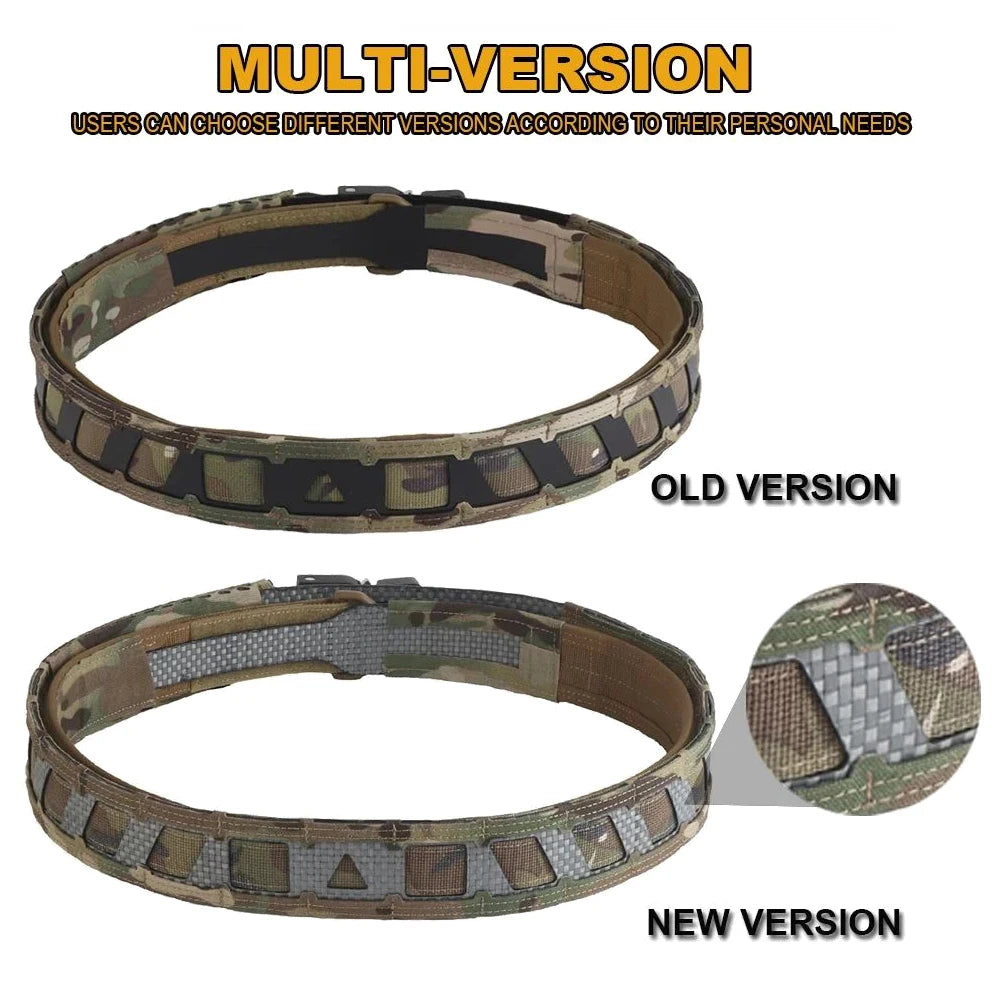 Battle Belt Camo Style MOLLE Tactical Belt Outdoor Hunting Training Inner Outer Double Waist Belt with Magnetic Locate System