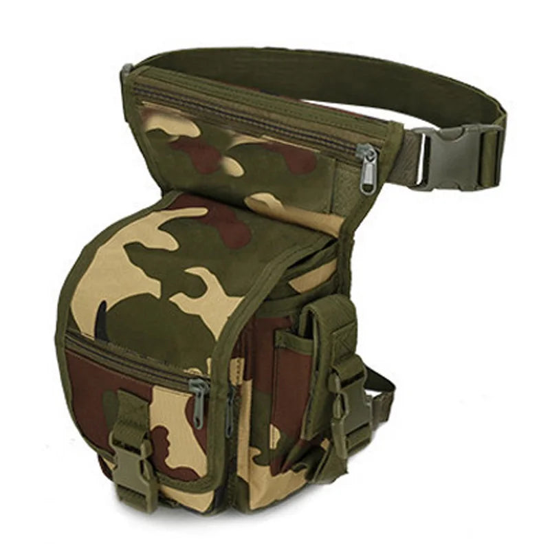 Nylon Tactical Gear Thigh Drop Leg Bag Men Outdoor Hunting Molle Bag Multipurpose Utility Bag for Hiking Camping
