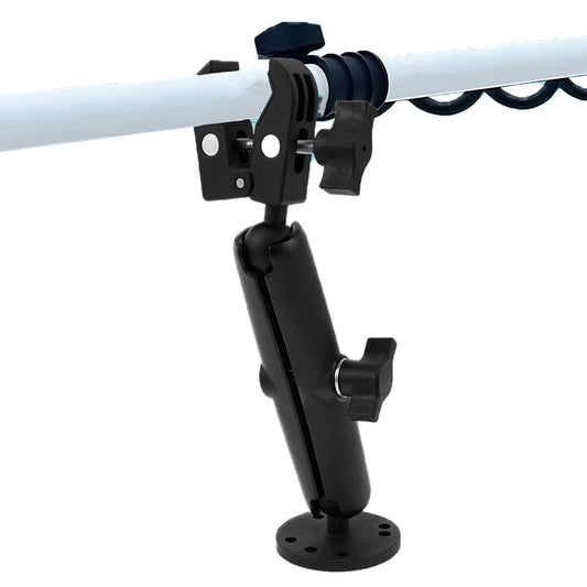 Trolling Motor Stabilizer Mount Support Clamp 360° Adjustable Tough Claw Aluminum Alloy Boat Trolling Motor Shaft