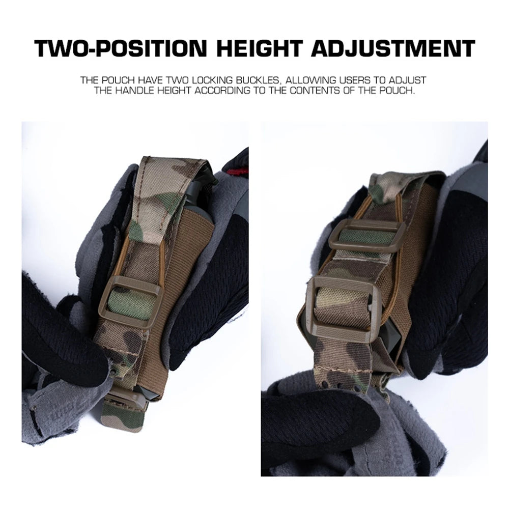 Tactical Shock Grenade Pouch Hunting Single Magazine Pouch Outdoor Small Tool Knife Flashlight Storage Pouch Molle Waist Bag