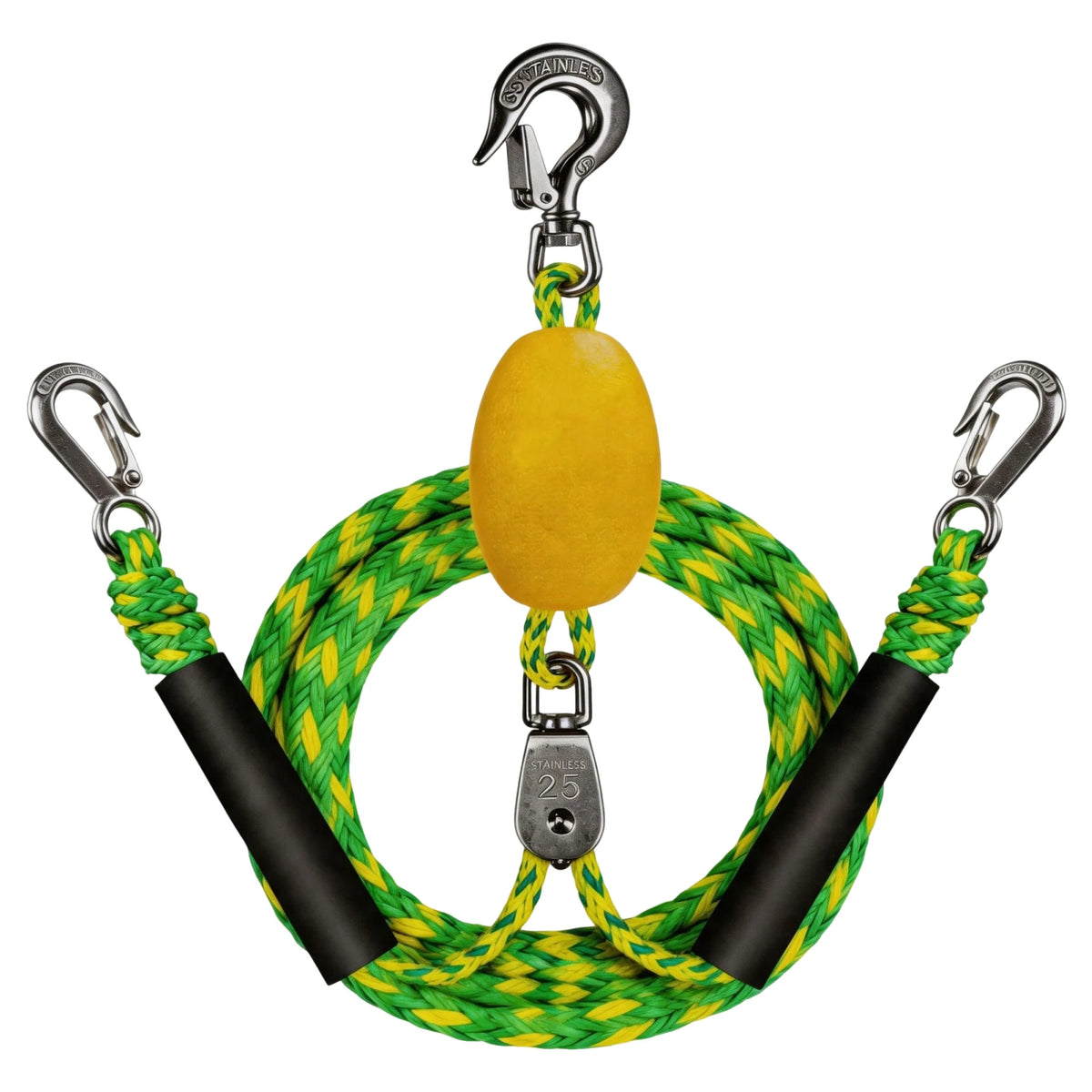 Tubing Boat Tow Harness with Hook Tow Rope Connector Watersports Towing Harness Line for Boat Water Sport Jet Ski Wakeboarding