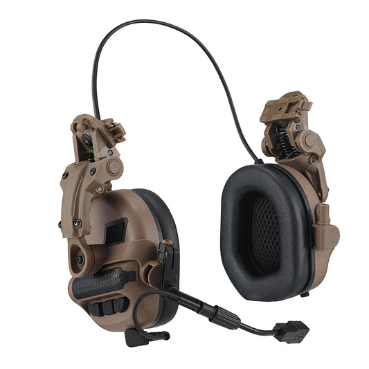 ARM NEXT F30 Tactical Earmuffs Active Noise Cancelling & Sound Amplification, PTT Connection Headset for Shooting Hunting Helmet