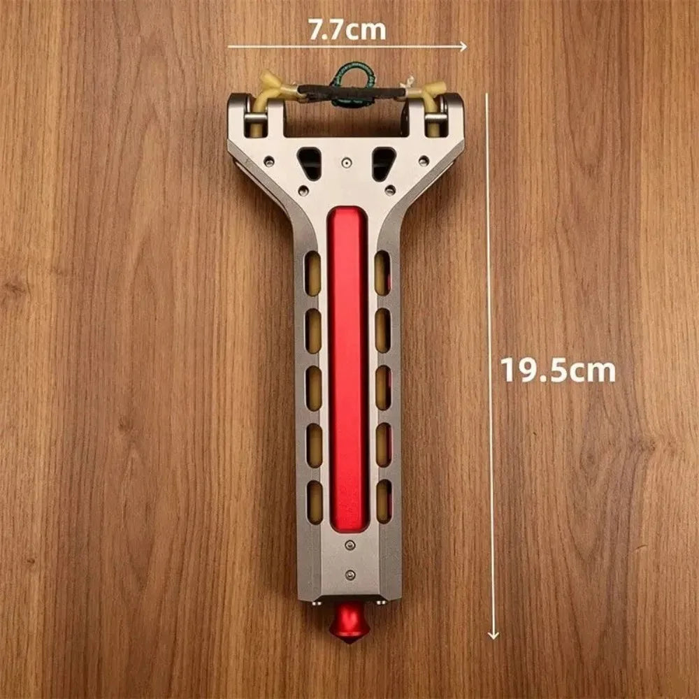 CNC Aluminum Alloy Slingshot Automatic Loading Magnetic Rubber Band Fast Shooting Outdoor Hunting Target Practice Tool