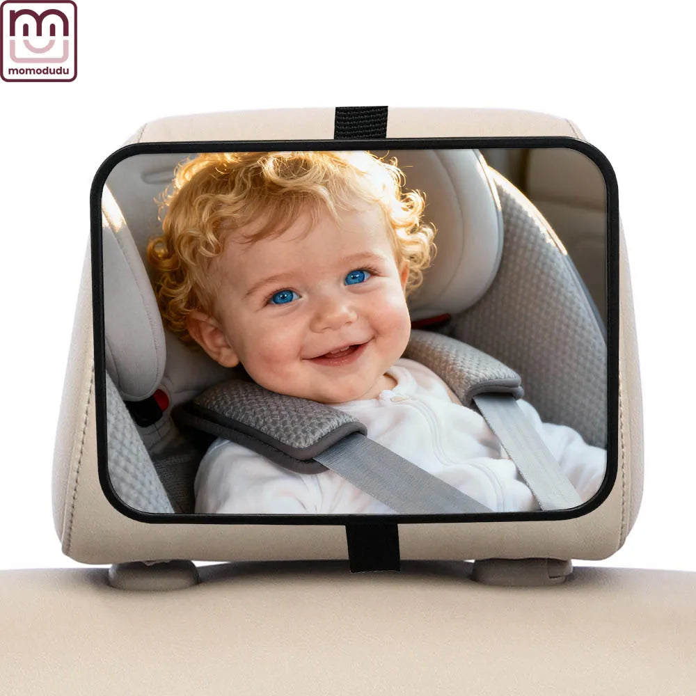 Certified Shatterproof Baby Car Mirror, Crash-Tested with Panoramic HD View for Rear-Facing Infant Safety