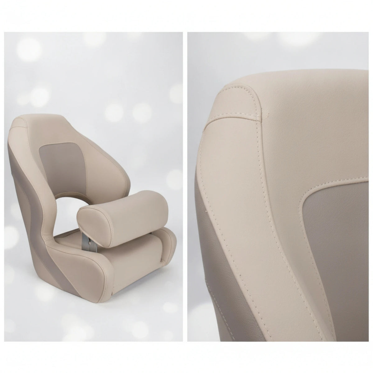 Helm Seat Marine Grade Boat Seat with Side Support Captain's Chair Heavy Duty Furniture Resistant for Yachts