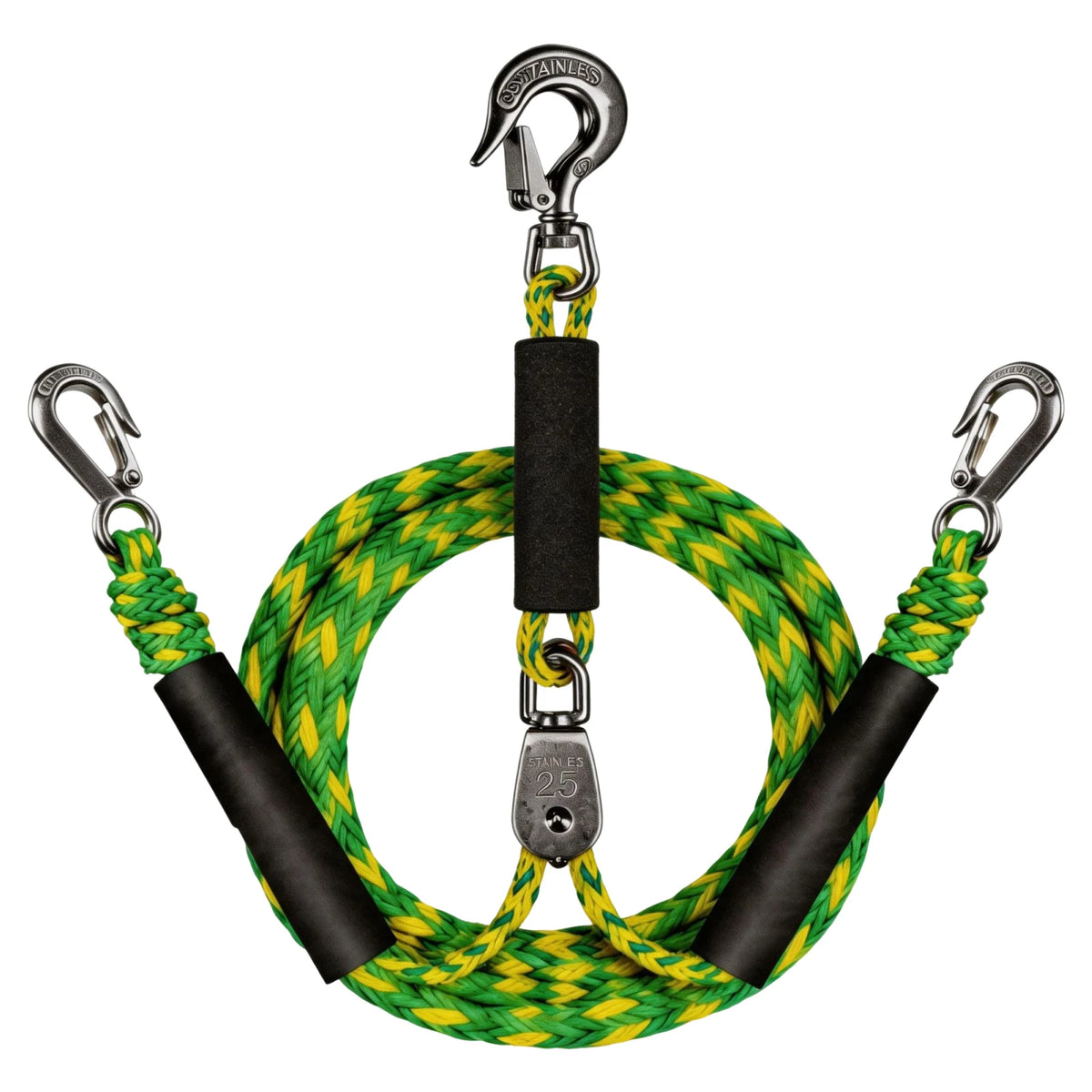 Tubing Boat Tow Harness with Hook Tow Rope Connector Watersports Towing Harness Line for Boat Water Sport Jet Ski Wakeboarding