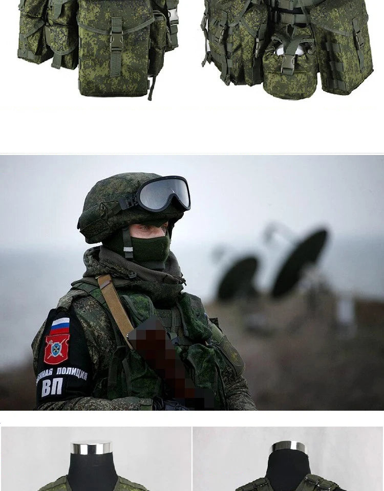 Russia 6sh117 Fully Sets Tactical Vest EMR Molle Pouches Ratnik Set Senior Shooter Combat Gear Outdoor Paintball Vest
