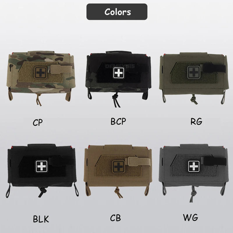 Tactical Medical First Aid Pouch Compact MOLLE IFAK Bag Quick Access Trauma Kit for Vest Airsoft Outdoor Survival Gear
