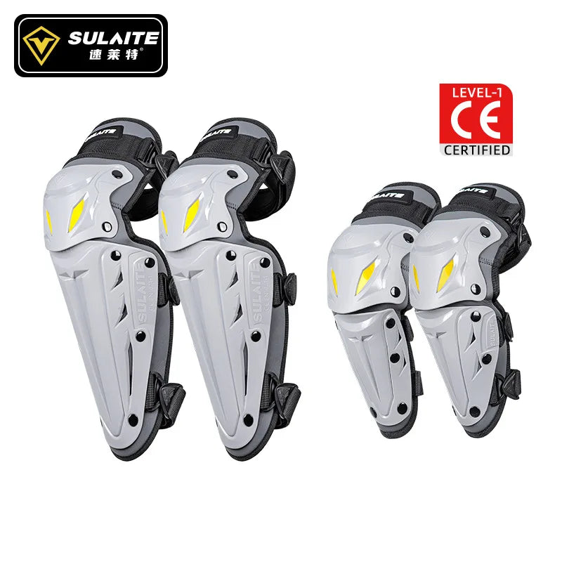 Sulaite Summer Motorcycle Knee Pads Moto Elbow Protector Motocross MTB Cycling Kneepads Moto Protection CE Approval