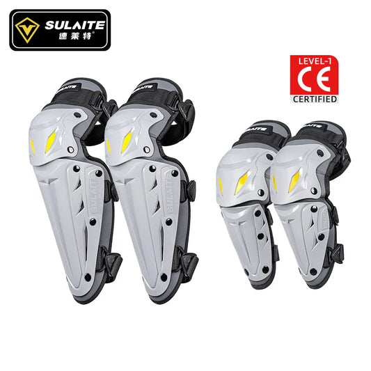Sulaite Summer Motorcycle Knee Pads Moto Elbow Protector Motocross MTB Cycling Kneepads Moto Protection CE Approval