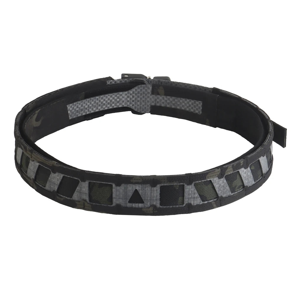 Battle Belt Camo Style MOLLE Tactical Belt Outdoor Hunting Training Inner Outer Double Waist Belt with Magnetic Locate System