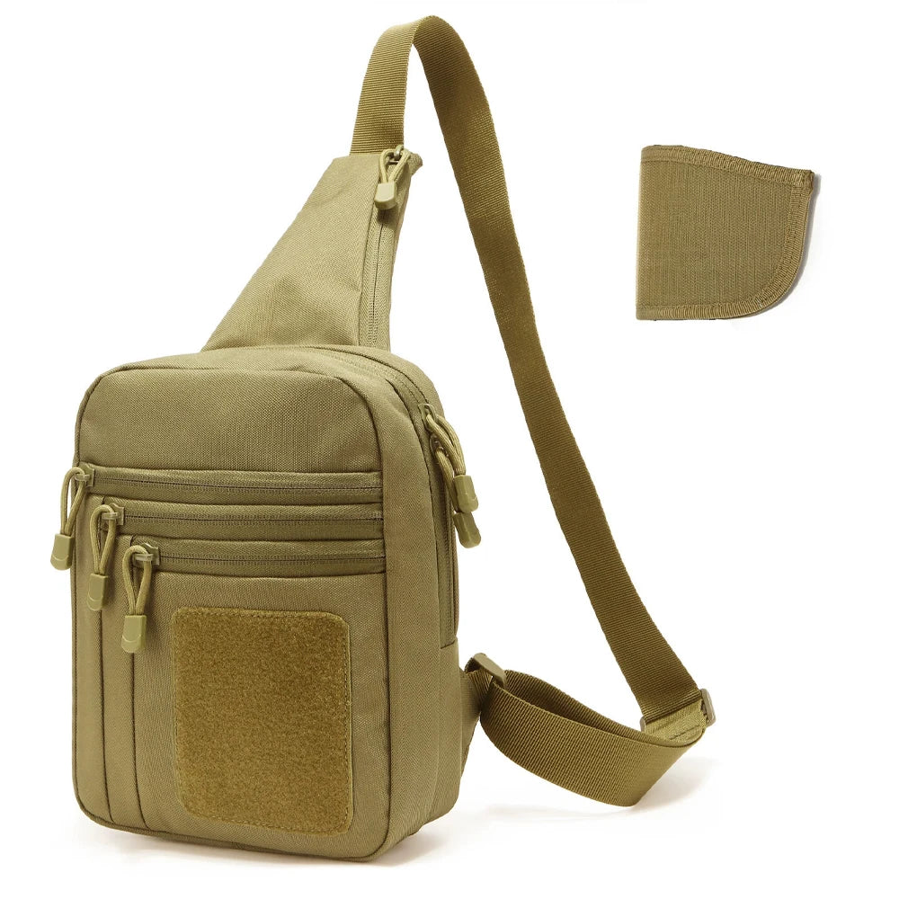 Tactical Pistol Gun Bag Concealed Carry Gun Holster Handgun Storage Chest Bag EDC Tool Bag Pistol Gun Shoulder Sling Bag