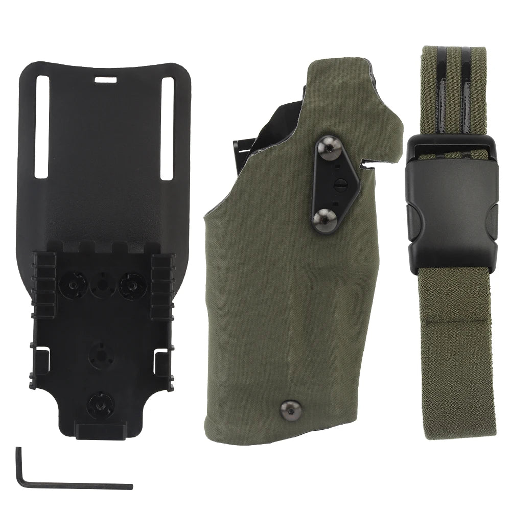 Tactical Left/Right Hand X300U-A Flashlight Pistol Holster Hand for 6354DO Glock17 Gen4 G19 with QLS Drop Leg Airsoft Gear