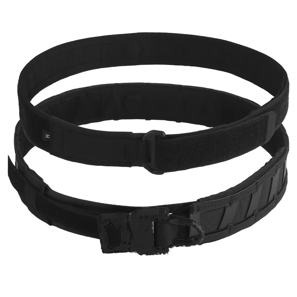 Battle Belt Camo Style MOLLE Tactical Belt Outdoor Hunting Training Inner Outer Double Waist Belt with Magnetic Locate System