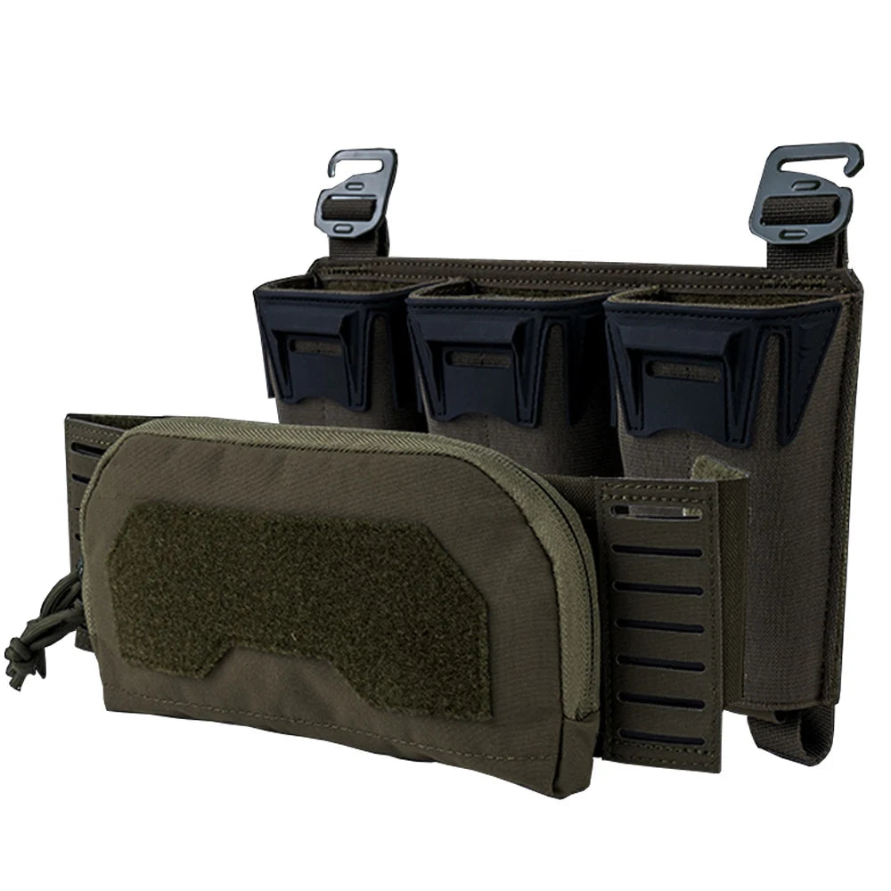 Tactical Multi-caliber Mag Pouch Placard 2nd Layer Admin Pouch Set MOLLE Quick Pull Hunting Combat Airsoft Vest Front Panel Gear