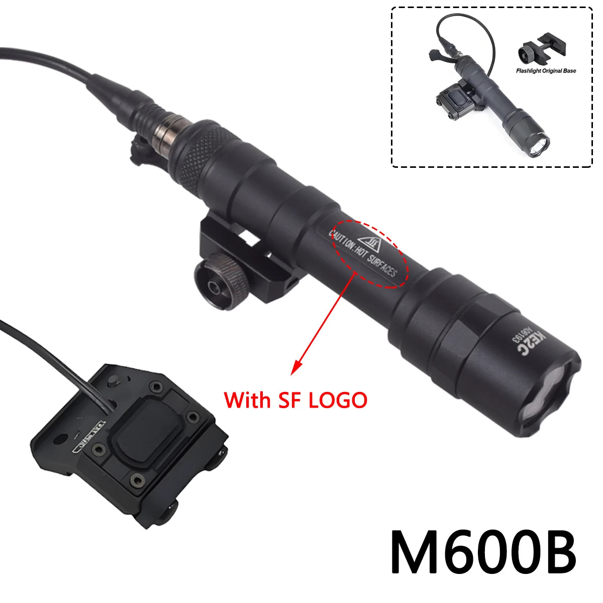 Surefire M300 M600 Flashlight With UNIT Lite Pressure Switch fit 20mm Rail SF M300B M600C M600B LED Scout Light