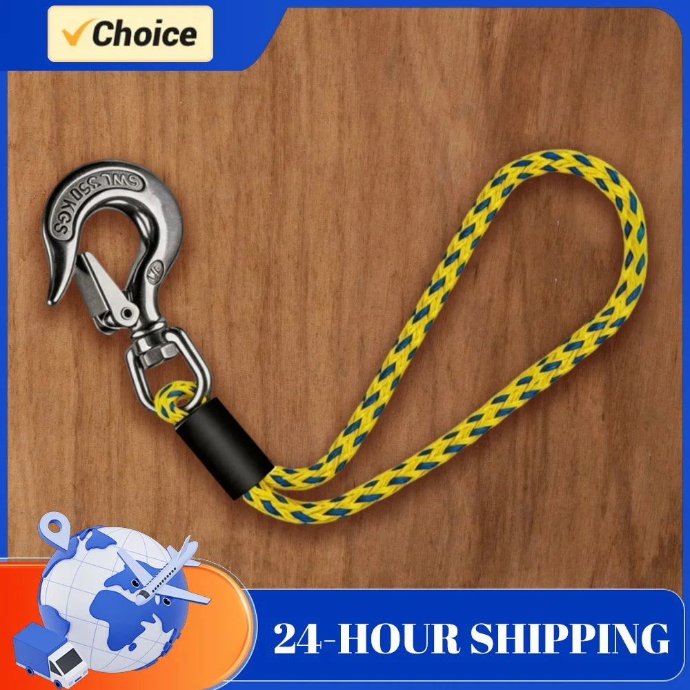 Tubing Boat Tow Harness with Hook Tow Rope Connector Watersports Towing Harness Line for Boat Water Sport Jet Ski Wakeboarding