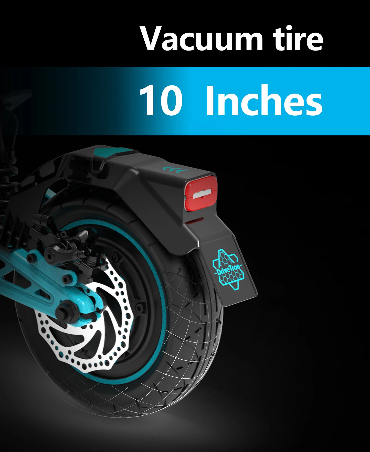 DriveTron 31mph 50kmh Double Absorber Brake Powerful Off-road Adult Big 48V 10inch Tires Adult Electric Scooter