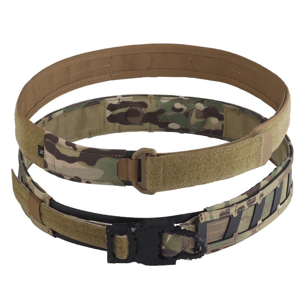 Battle Belt Camo Style MOLLE Tactical Belt Outdoor Hunting Training Inner Outer Double Waist Belt with Magnetic Locate System