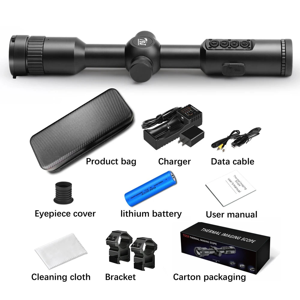 TRV Thermal Imaging Scope For Hunting Thermal Sight 384*288 12µm 25mm Lens Outdoors Monocular 50Hz Frame Infrared Thermal Scope