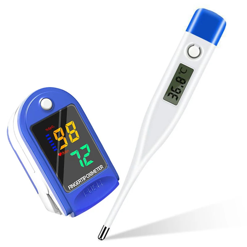 Baby Thermometers Pulse Oximeter Finger Digital Thermometer Accurate Oral Armpit Temperature Reading Fever Alert Termometer