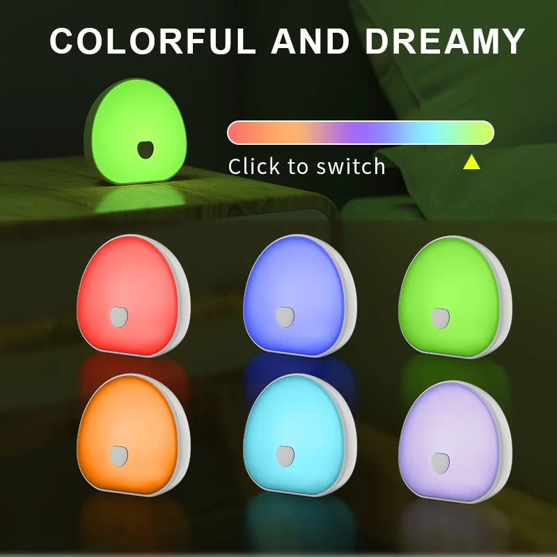 New White Noise Night Light 7 Color Ambient Light Effects 10 Soothing White Noise Sounds Suitable For  Bedroom Night Light