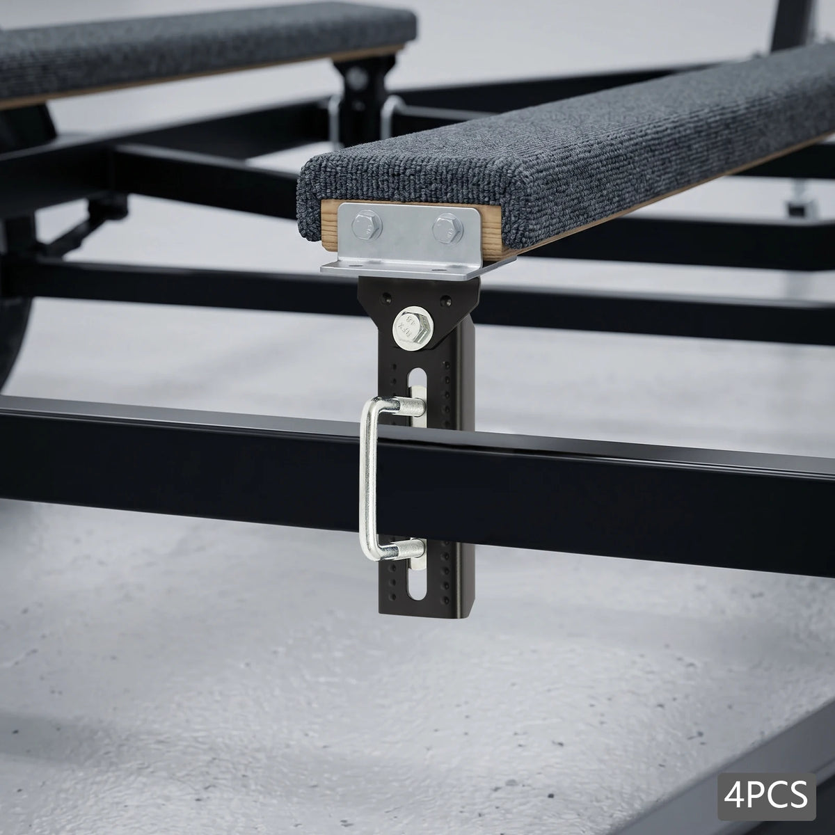 4 Pcs Heavy Duty Boat Trailer Bunk Bracket Kit, 8" Adjustable Swivel Top Bunk Brackets for 1.5" 2" 3" Crossmembers