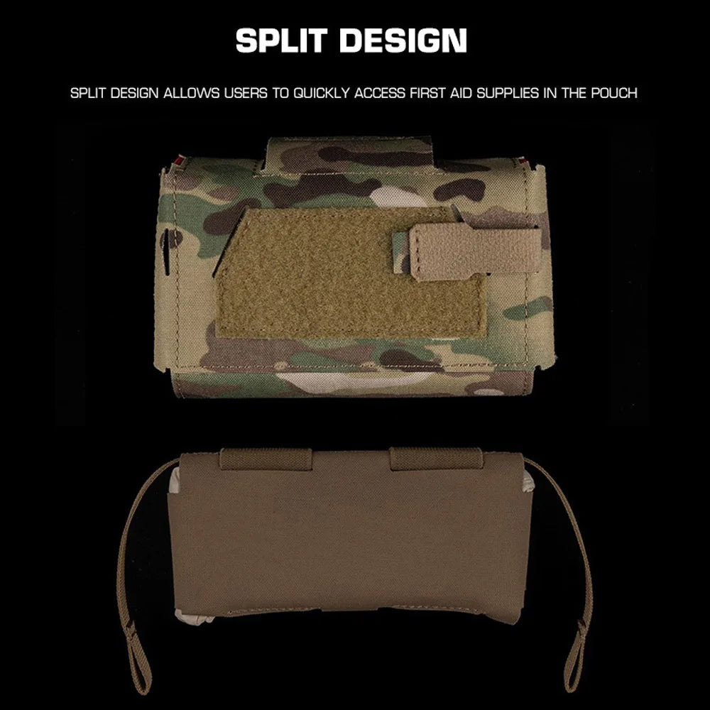 Compact Trauma Pouch V3 GEN3 Camo Style MD2 IFAK Tactical Medical First Aid Bag for Hunting Vest Plate Carrier Waist Belt Gear