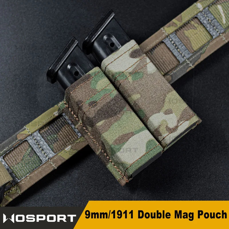 Tactical Molle Magazine Pouch for G17 M9 1911 9mm Universal Double Mag Bag Fast Mag Holster Hunting Gear