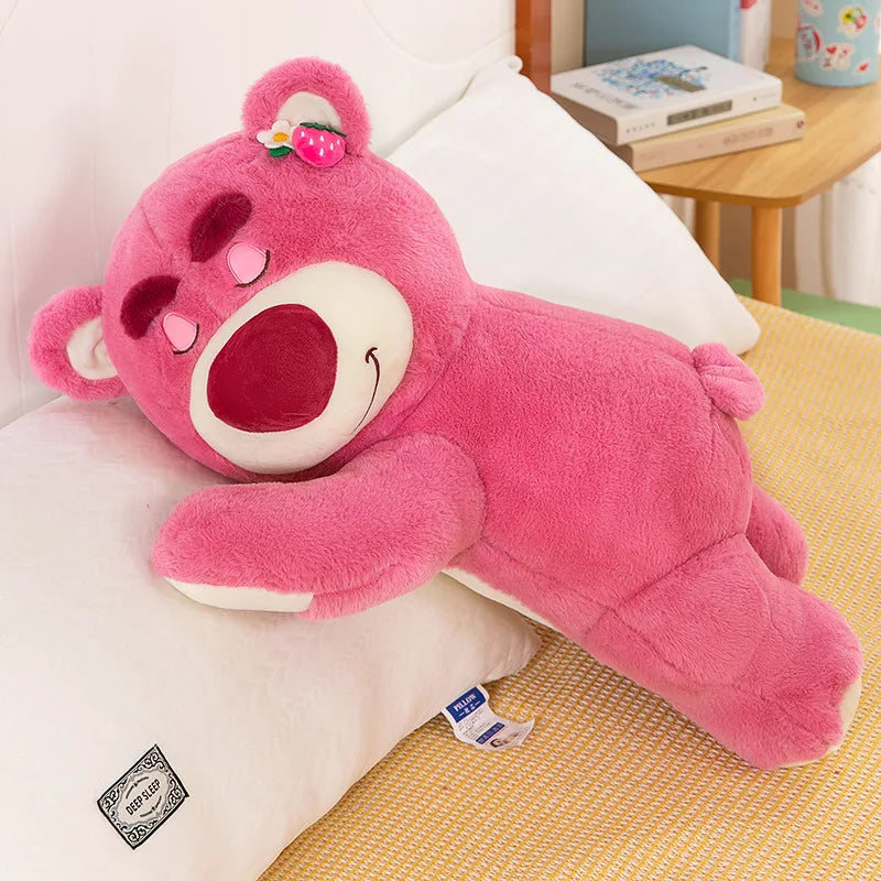 Disney 30cm Story Lotso Cute Bear Strawberry Sofa Plush Pillow Stuffed Toys Children Girls Friends Festivals Birthday Gift