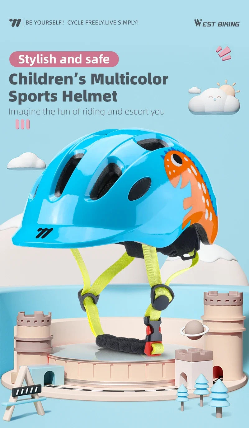 WEST BIKING Kids Bike Helmets Adjustable Youth Boys Girls Gear Child Helmet Lightweight Multi-Sport Scooter Bicycle hat