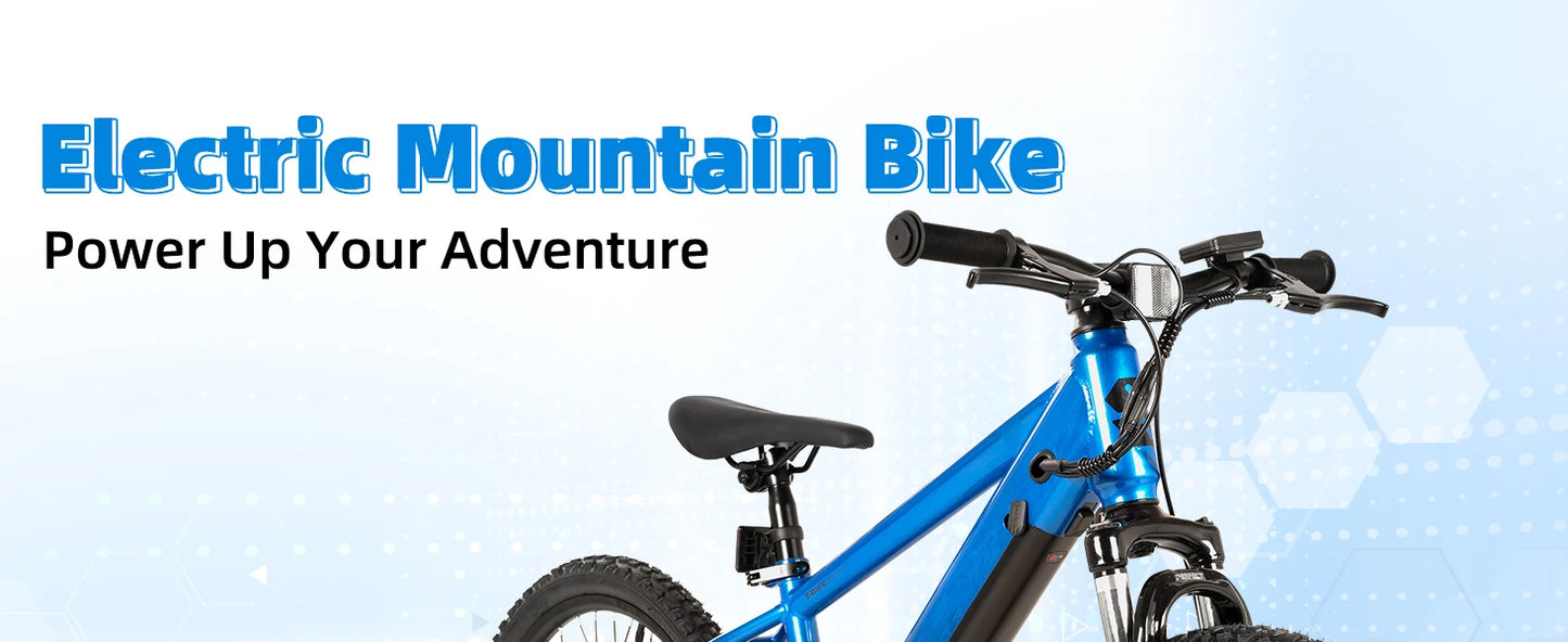 JOYSTAR Electric Bike for Kids Teens Ages 7+ with 250W Motor, 15 Miles 15MPH Electric Mountain Bicycle Safe Mini E bikes