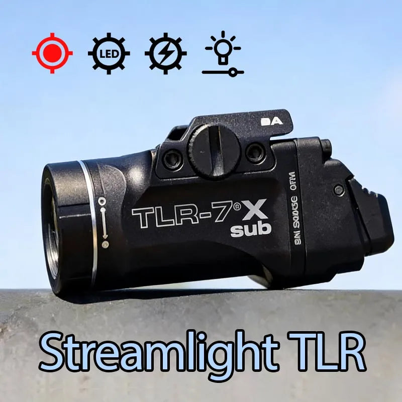 Streamlight TLR 8 TLR 7 TLR 7X TLR 1 HL TLR 4 TLR 3 Tactical Scout Light Hunting Spotlight Torch Flashlight 20mm Rail 500 Lumens