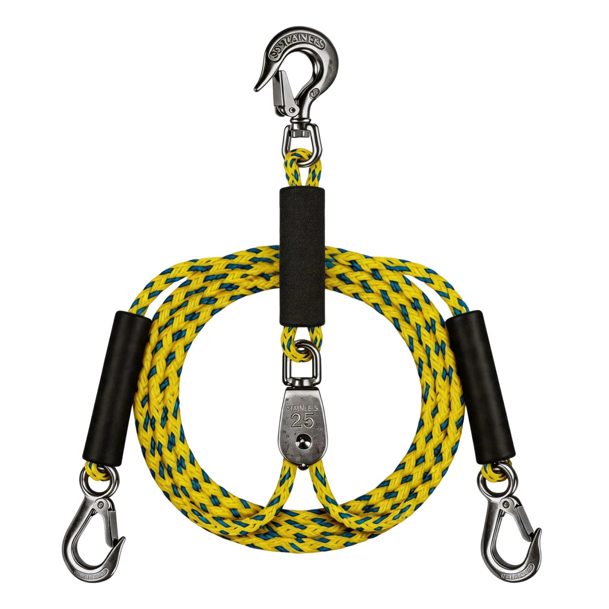 Tubing Boat Tow Harness with Hook Tow Rope Connector Watersports Towing Harness Line for Boat Water Sport Jet Ski Wakeboarding