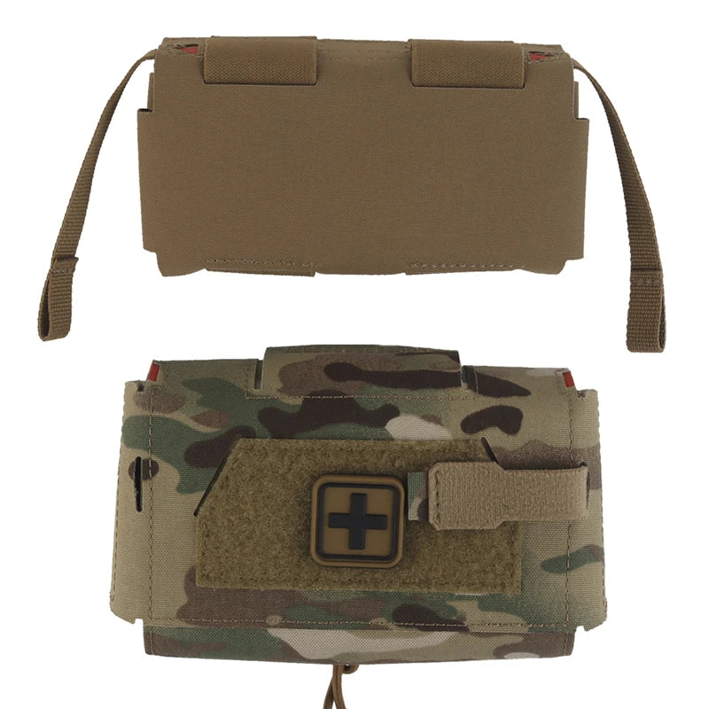 Tactical Medical First Aid Pouch Compact MOLLE IFAK Bag Quick Access Trauma Kit for Vest Airsoft Outdoor Survival Gear