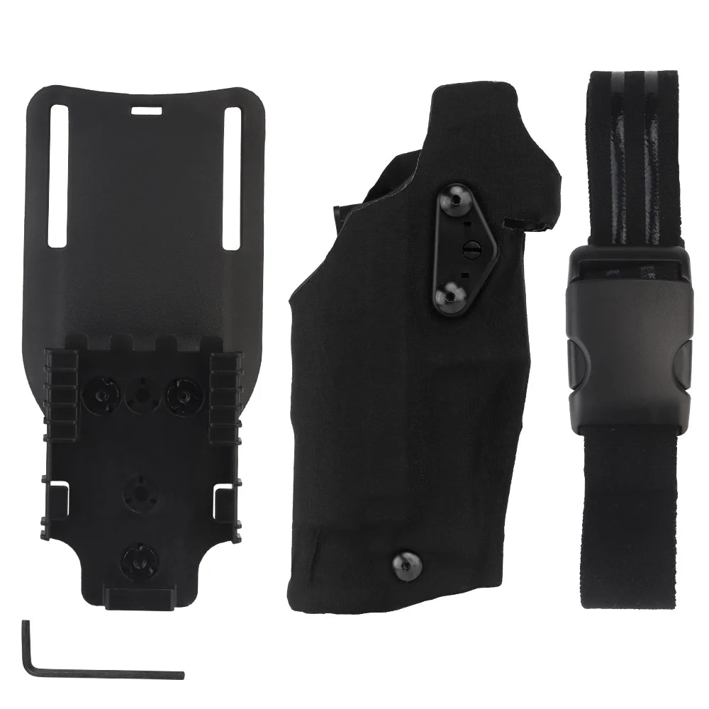 Tactical Left/Right Hand X300U-A Flashlight Pistol Holster Hand for 6354DO Glock17 Gen4 G19 with QLS Drop Leg Airsoft Gear
