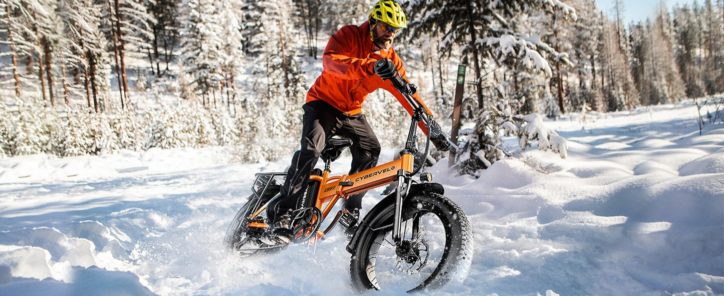 Cybervelo 1000W Ebike For Adults,Removable Battery EBike,28+MPH,Foldable Electric Bike,80 Miles Max Range,Fat Tire EK4 EK5