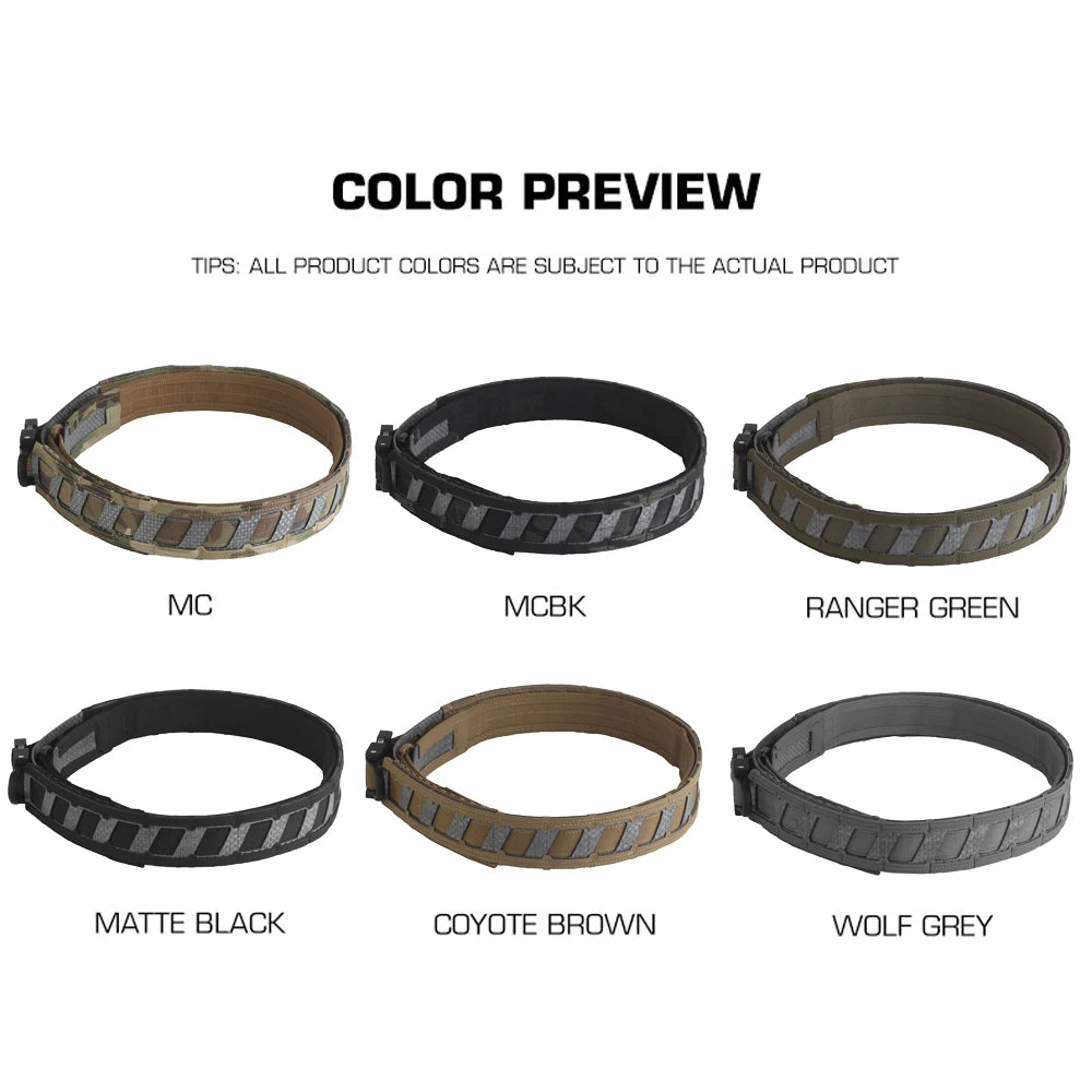 Battle Belt Camo Style MOLLE Tactical Belt Outdoor Hunting Training Inner Outer Double Waist Belt with Magnetic Locate System