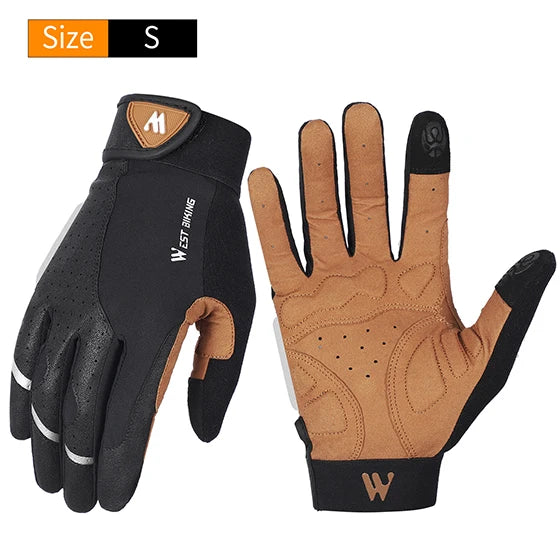 WEST BIKING Racing Off Road Motorcycle Gloves Breathable Anti Slip MTB Road Bike Gloves Touch Screen Gym Training Gloves