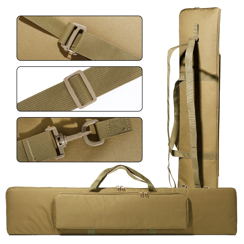 Tactical Long Rifle & Shotgun Case – Portable Carry Bag Equipped with Backpack Straps, Ideal for Hunting Gear Transport