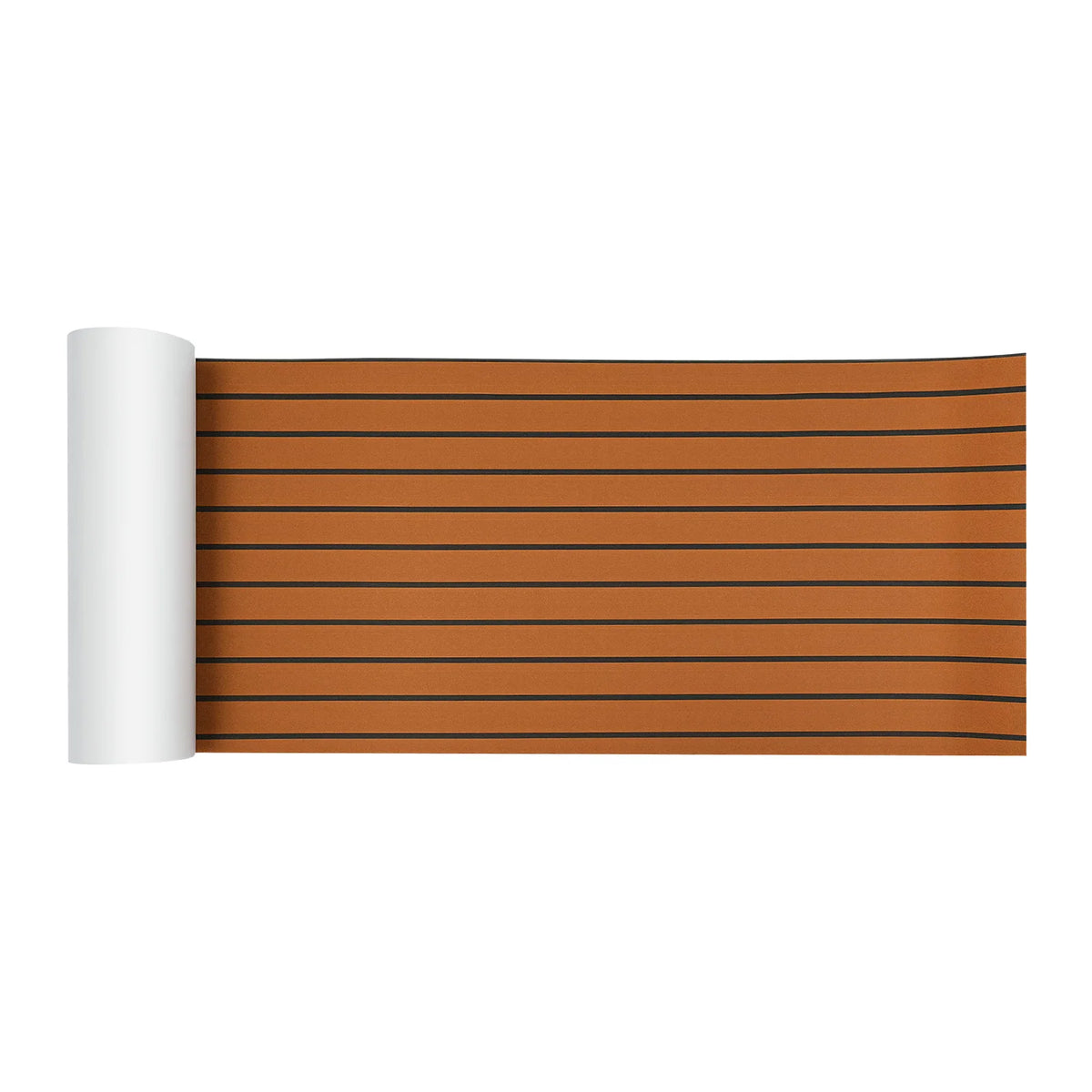 Light Grey / Brown EVA Foam Teak Floor, Non-Slip Marine Flooring Mat 240x60cm, Grey Blue Striped Boat Deck Pad, Soft Comfortable DIY Cut, Luxury Yacht Camper RV Surface Protector, Shock Absorbent, Easy Installation, Outdoor D