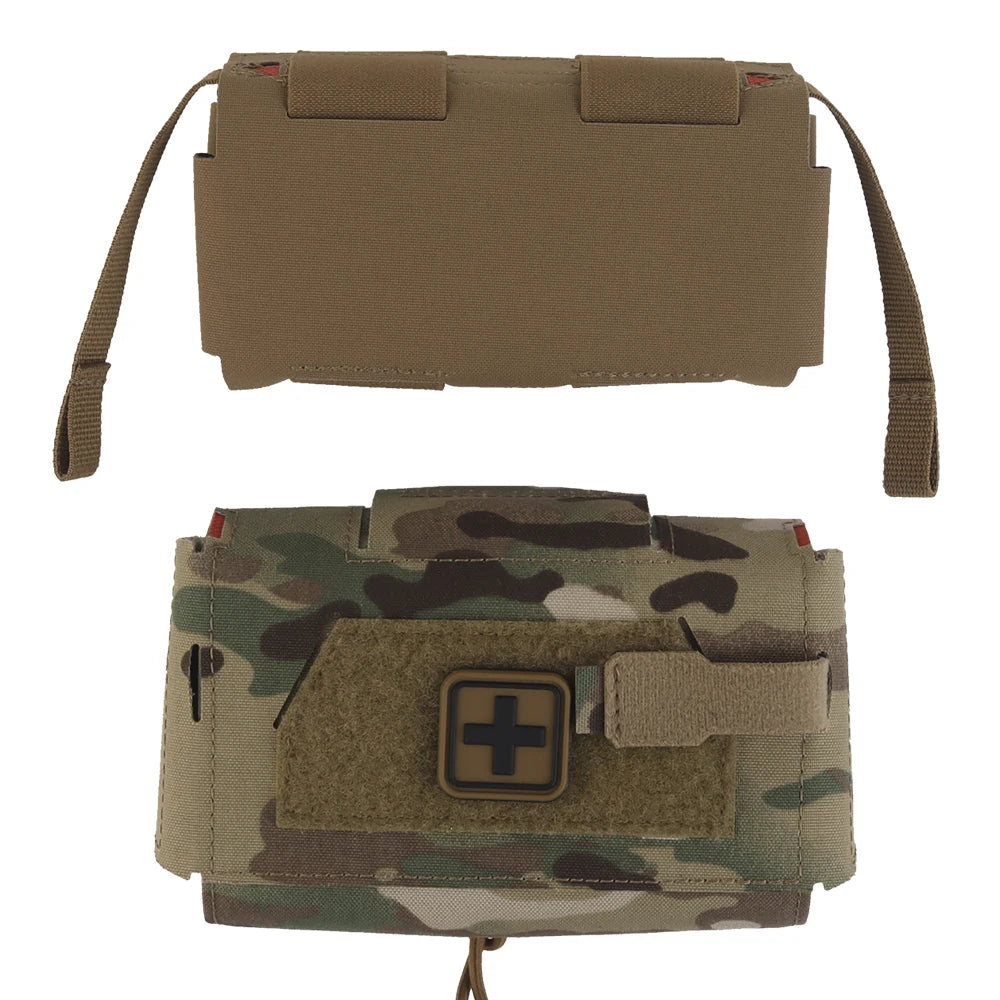 Compact Trauma Pouch V3 GEN3 Camo Style MD2 IFAK Tactical Medical First Aid Bag for Hunting Vest Plate Carrier Waist Belt Gear
