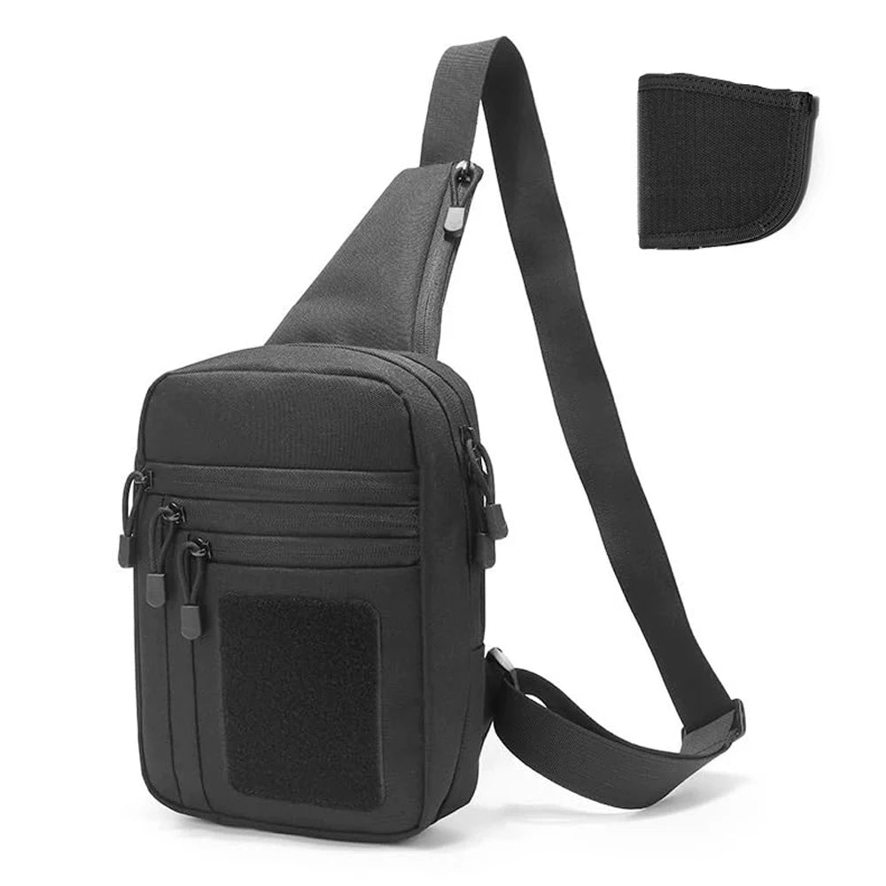 Tactical Pistol Gun Bag Concealed Carry Gun Holster Handgun Storage Chest Bag EDC Tool Bag Pistol Gun Shoulder Sling Bag