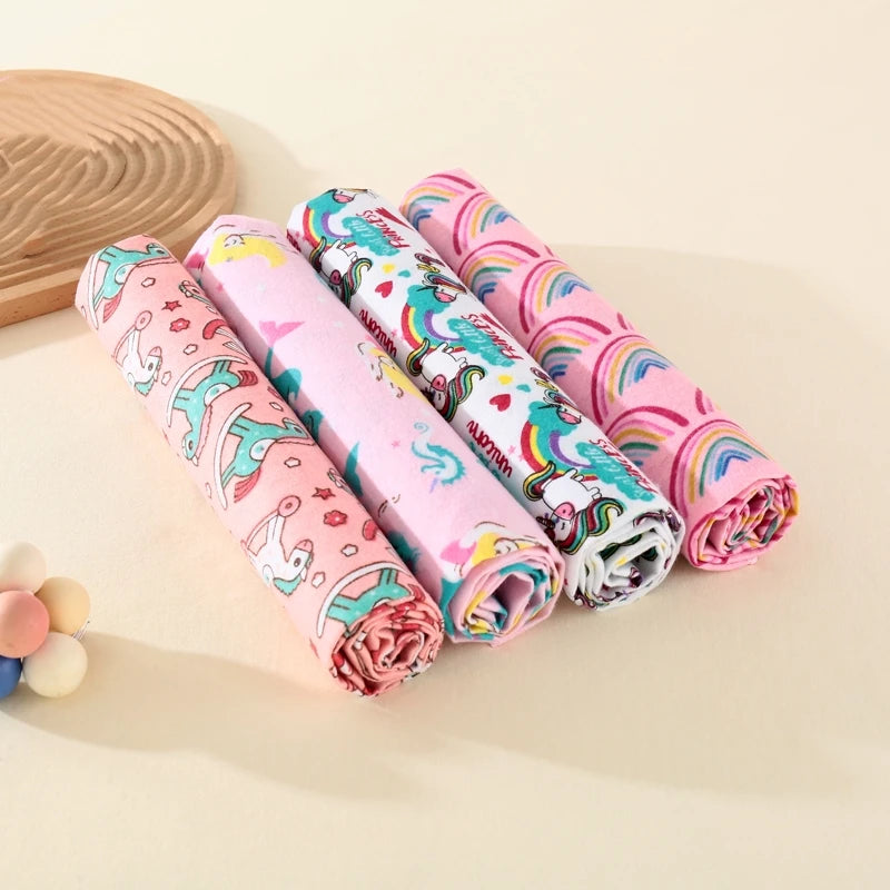 4Pcs Neutral Baby Swaddle Blanket Set, Simple Design